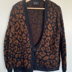 Nasty Gal Leopard Print Cardigan